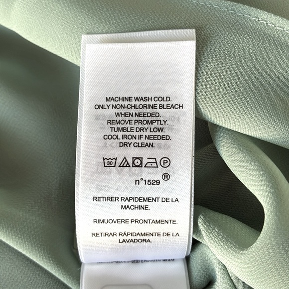 Ralph Lauren Sage Green Midi Dress Size 6 Tie Waist NWT - Picture 11 of 16